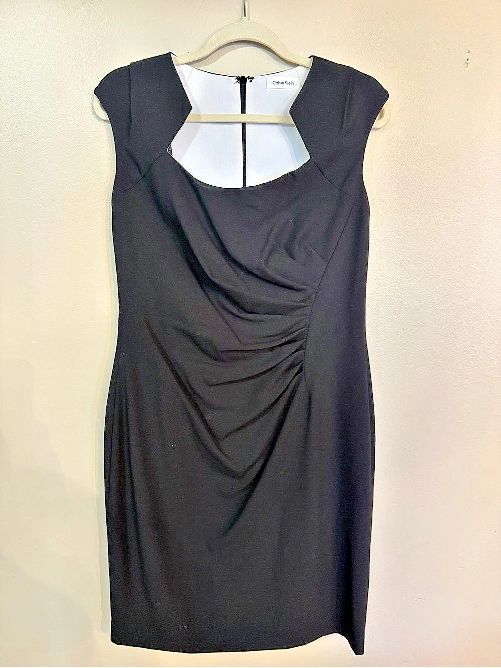 Calvin Klein Black Ruched Mini Dress